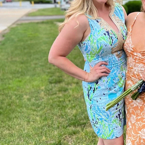 Lilly Pulitzer | Dresses | Blue And Gold Lily Pulitzer Dress | Poshmark Lilly Pulitzer | Dresses | Blue And Gold Lily Pulitzer Dress | Poshmark
